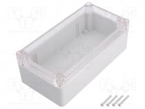 Enclosure  multipurpose, X 82mm, Y 158mm, Z 54mm, ABS, grey, gasket