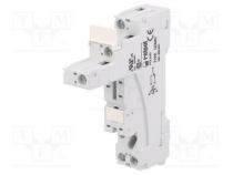 Socket, PIN 5, 12A, 300VAC, Mounting  DIN, on panel, Series  RM87N