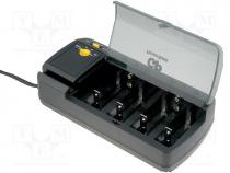 Charger  for rechargeable batteries, Ni-MH, Plug  EU