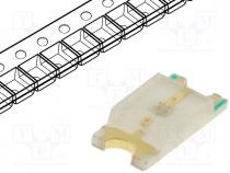 LED, SMD, 1206, blue, 160-220mcd, 3.2x1.6x0.68mm, 120, 3....3.2V, 20mA