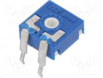 Potentiometer  mounting, single turn, horizontal, 250k, 0.15W