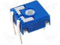 Potentiometer  mounting, single turn, horizontal, 500k, 0.15W