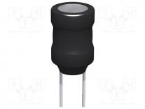 Inductor  wire, THT, 33mH, 0.08A, 77, 10%, Body dim  Ø12x15mm