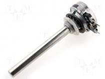 Potentiometer  shaft, single turn, 250k, 200mW, THT, 6mm, metal