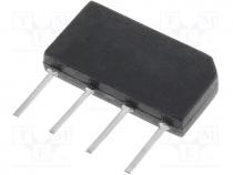 Single phase rectifier bridge, Urmax 250V, If 1.5A, Ifsm 50A