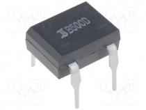 Single phase rectifier bridge, Urmax 1kV, If 1A, Ifsm 40A, DIL