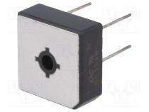 Single-phase bridge rectifier, Urmax 400V, If 35A, Ifsm 400A