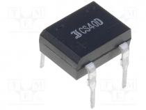 Single phase rectifier bridge, Urmax 80V, If 1A, Ifsm 40A, DIL