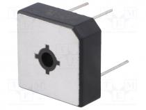 Single-phase bridge rectifier, Urmax 400V, If 15A, Ifsm 300A