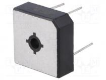 Single-phase bridge rectifier, Urmax 800V, If 15A, Ifsm 300A