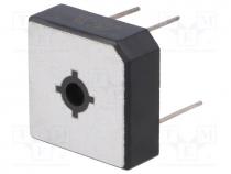 Single-phase bridge rectifier, Urmax 200V, If 25A, Ifsm 400A