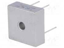 Single-phase bridge rectifier, Urmax 800V, If 25A, Ifsm 400A