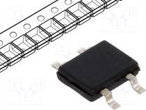 Single phase rectifier bridge, Urmax 1kV, If 0.5A, Ifsm 32A