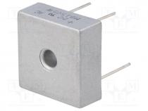 Single-phase bridge rectifier, Urmax 50V, If 15A, Ifsm 300A