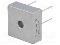 Single-phase bridge rectifier, Urmax 100V, If 25A, Ifsm 400A