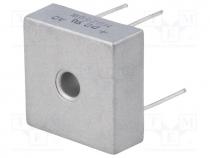 Single-phase bridge rectifier, Urmax 600V, If 25A, Ifsm 400A