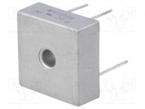 Single-phase bridge rectifier, Urmax 800V, If 25A, Ifsm 400A