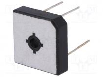 Single-phase bridge rectifier, Urmax 600V, If 15A, Ifsm 300A