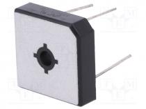 Single-phase bridge rectifier, Urmax 1000V, If 25A, Ifsm 400A