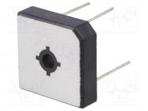 Single-phase bridge rectifier, Urmax 600V, If 25A, Ifsm 400A