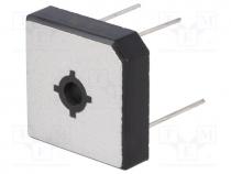 Single-phase bridge rectifier, Urmax 800V, If 25A, Ifsm 400A