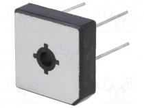 Single-phase bridge rectifier, Urmax 1000V, If 35A, Ifsm 400A