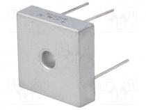 Single-phase bridge rectifier, Urmax 400V, If 35A, Ifsm 400A