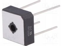 Single-phase bridge rectifier, Urmax  400V, If  10A, Ifsm  240A