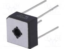 Single-phase bridge rectifier, Urmax  50V, If  6A, Ifsm  175A, MP-6