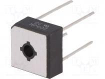 Single-phase bridge rectifier, Urmax  200V, If  6A, Ifsm  175A