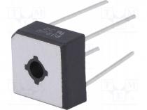 Single-phase bridge rectifier, Urmax  800V, If  6A, Ifsm  175A