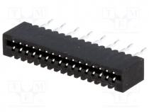 Connector  FFC (FPC), straight, PIN 16, NON-ZIF, THT, tinned, 1mm