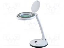Desktop magnifier with backlight, Mag 12 dpt,3 dpt, 5W, Plug  EU