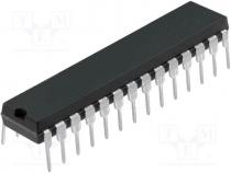 AVR microcontroller, EEPROM 256B, SRAM 512B, Flash 4kB, DIP28