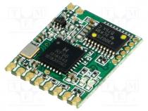 Module  RF, FM transceiver, FSK, GFSK, LoRa, OOK, 433.92MHz, -139dBm