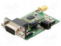 Module  RF, FM transmitter, FSK, 433.92MHz, RS232, 2.4÷3.6VDC