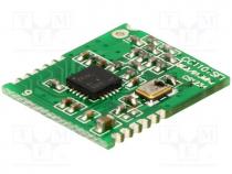Module  RF, 868MHz, SPI, -110dBm, 1.8....3.6VDC, 10dBm, Mounting  SMD