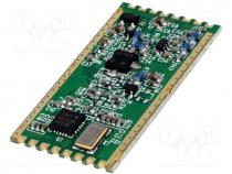 Module  RF, FM transceiver, FSK, 433.92MHz, SPI, -120dBm, 3.3÷6VDC