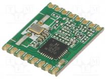 Module  RF, FM receiver, FSK, 868MHz, SPI, -120dBm, 1.8....3.6VDC
