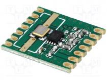 Module  RF, FM transmitter, FSK, 868MHz, serial, 1.8÷3.7VDC, 10dBm