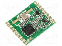 Module  RF, FM transceiver, FSK, 433.92MHz, SPI, 1.8÷3.6VDC, 20dBm