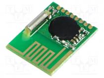 Module  RF, FM transceiver, 2400MHz, 4-wire SPI, 1.9....3.6VDC, 4dBm