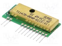 Module  RF, AM receiver, OOK, 433.92MHz, -106dBm, 5VDC, 3mA