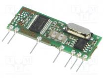 Module  RF, AM receiver, AM, ASK, 433.92MHz, -114dBm, 5VDC, 7.5mA