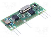 Module  RF, AM receiver, AM, ASK, 868.3MHz, -113dBm, 5VDC, 10mA