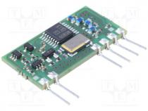 Module  RF, AM transmitter, AM, ASK, 868.3MHz, 3VDC, 10mW, 5mA