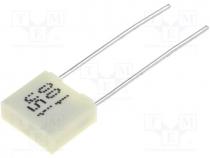 Capacitor  polyester, 15nF, 63VAC, 100VDC, Pitch 5mm, 10%