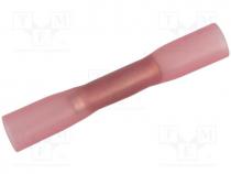 Butt splice, in heat-shrinkable insulation, brass, 0.75....1.25mm2