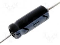 Capacitor  electrolytic, THT, 100uF, 40VDC, Ø7x19mm, Leads  axial