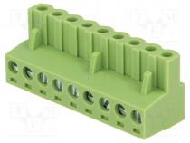 Pluggable terminal block, 5.08mm, ways 9, straight, plug, female